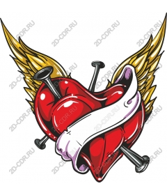  Tattoo winged heart