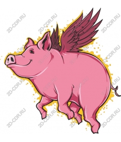  Fantasy winged pig