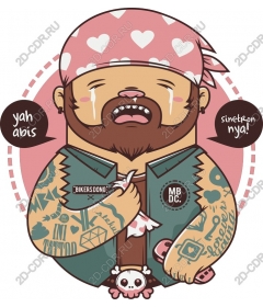 Tattooed biker
