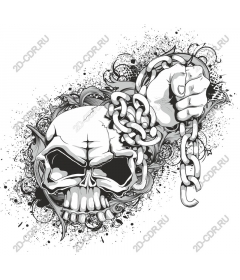 Daring skull and chains