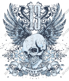  Happy 13th Skull