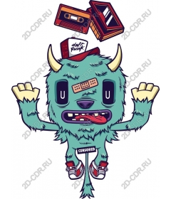  Bright retro monster