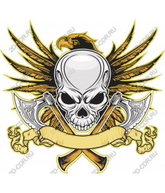  A fierce Skull and eagle