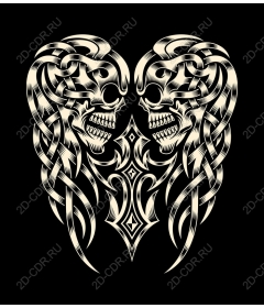 Double Skull Heart