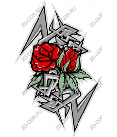 Dynamic red roses