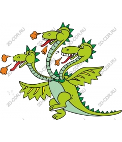  Bright three-headed dragon