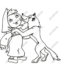 Playful tale: the girl and the wolf