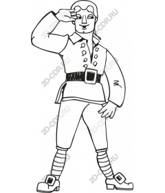 Vintage pirate salute