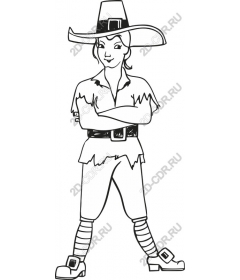  Charming character-pilgrim