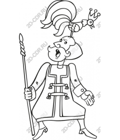  Bizarre cartoon character with a crowned cock