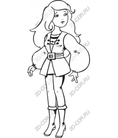  Stylish trendy female line art