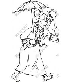 Vintage Lady with Parasol