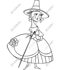  Fancy woman in traditional dress