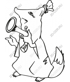 Whimsical animal with a megaphone