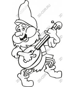  Dancing gnome with a banjo