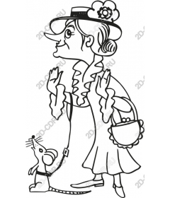 A charming woman, and mouse