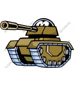 Playful cartoon-tank