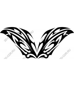  Black butterfly tribal