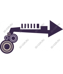 Dynamic arrow with round elements