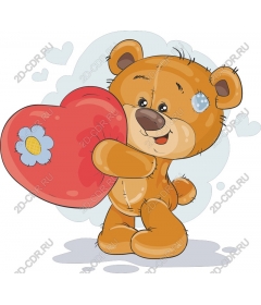  Cute Teddy bear with heart