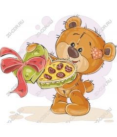  Adorable Teddy bear in a gift