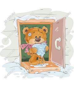  Adorable Teddy bear in the fridge