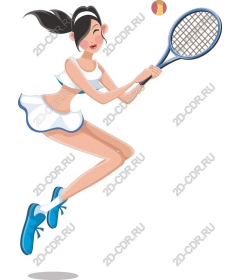 Dynamic tennis player
