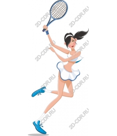 Dynamic tennis player