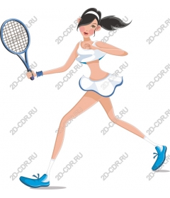 Dynamic tennis player