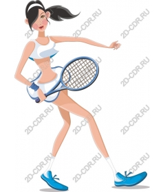 Dynamic tennis player