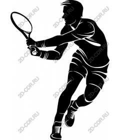 Dynamic tennis player