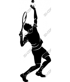Dynamic tennis player