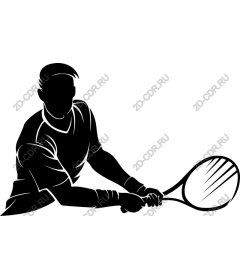 Dynamic tennis player