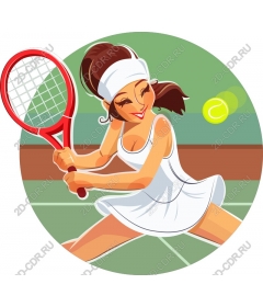 Dynamic tennis player