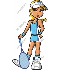  Bright tennis player