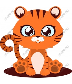  Cute cartoon tiger