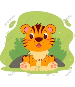  Cute cartoon tiger