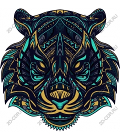  Vivid tiger head