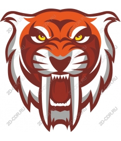 Head of a ferocious tiger