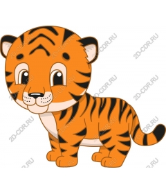  Cute cartoon tiger