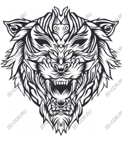  Tribal Lion Head