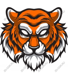 Head of a ferocious tiger