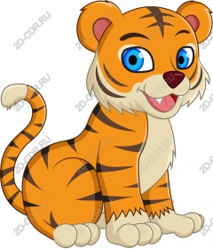  Cute cartoon tiger