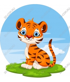  Cute cartoon tiger