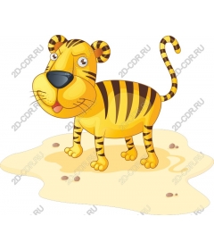  Bright cartoon tiger