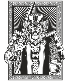  Ferocious lion-samurai