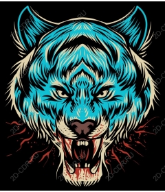  Fierce Blue Tiger