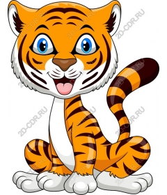  Cute cartoon tiger