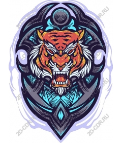  Vivid tiger head