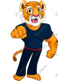  Sports cartoon tiger